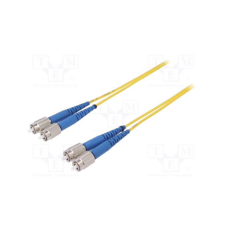 1 pcs x FIBRAIN - G-FC-FC-S-001.0-DX-D-18-Y - Fiber patch cord, FC/UPC,both sides, 1m, Optical fiber: 9/125um