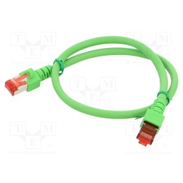 1 pcs x HELUKABEL - 803007 - Patch cord, S/FTP, 6, stranded, Cu, LSZH, green, 0.5m, 27AWG