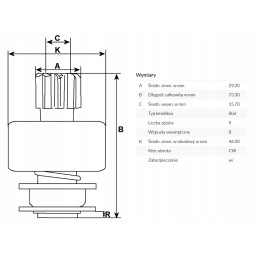 Bendiks starter for Nissan truck K21 K25 engine