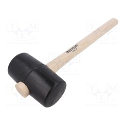 1 pcs x STAHLWILLE - 70140002 - Hammer, 350mm, 527g, 65mm, round, rubber, wood, Shore hardness: 90