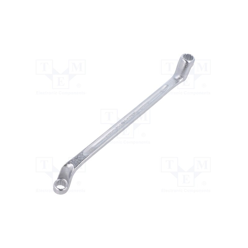 1 pcs x STAHLWILLE - 41040809 - Wrench, box, 8mm,9mm, chromium plated steel, L: 185mm, offset