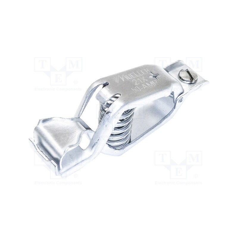 1 pcs x MUELLER ELECTRIC - BU-21XPS - Crocodile clip, 50A, Grip capac: max.27mm, Overall len: 95mm