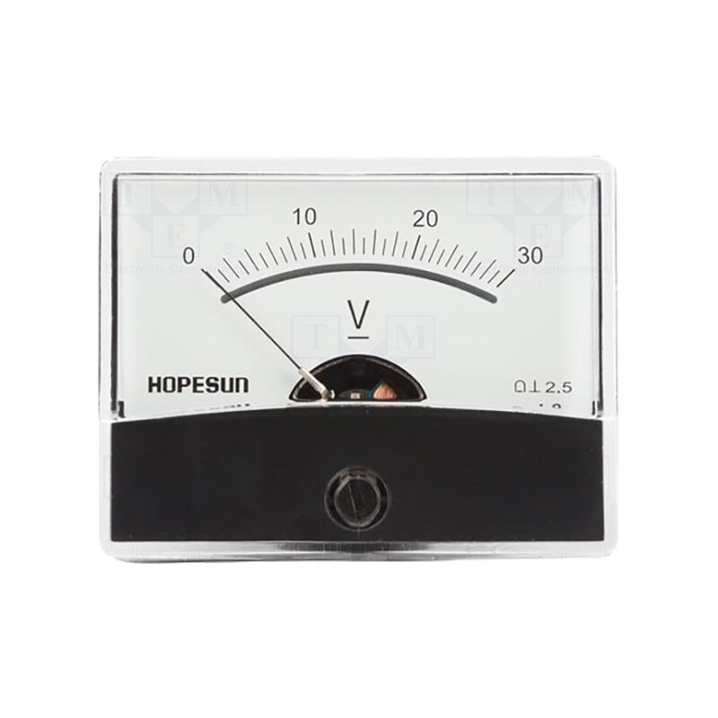 1 pcs x VELLEMAN - AVM6030 - Voltmeter, on panel, 0÷30V, Class: 2.5, 60x47mm