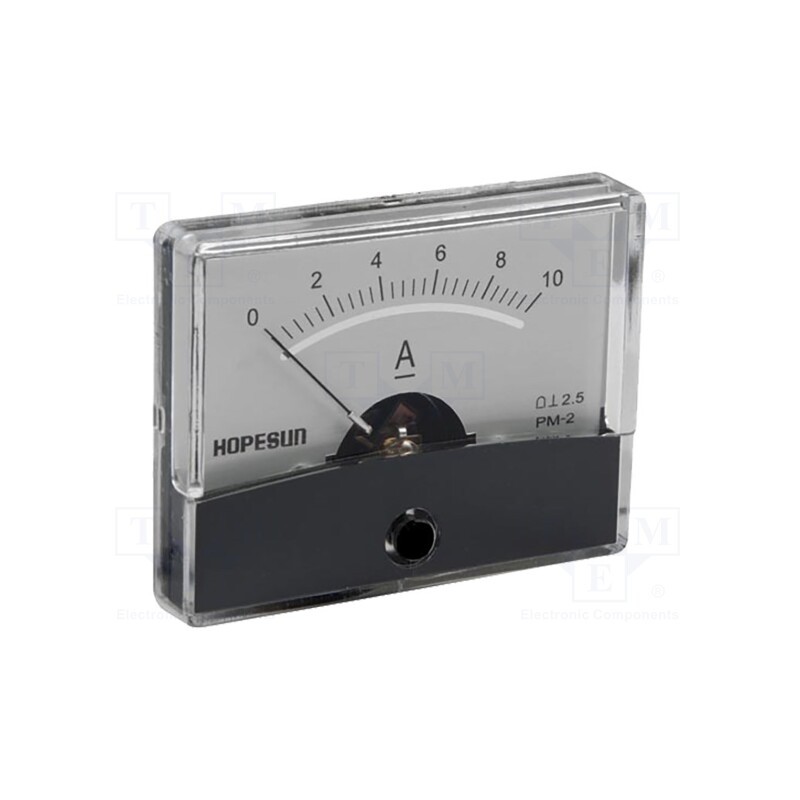 1 pcs x VELLEMAN - AIM6010A - Ammeter, on panel, I DC: 0÷10A, Class: 2.5, 60x47mm