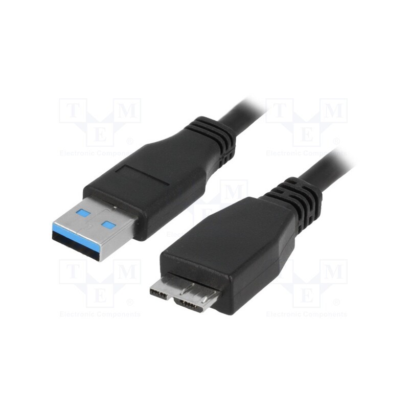 1 pcs x LOGILINK - CU0028 - Cable, USB 3.0, USB A plug,USB B micro plug, nickel plated, 3m