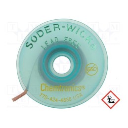 1 rol x CHEMTRONICS - SW40-3-10 - Tape: desoldering, halide-free,rosin,Lead Free,No Clean,ROL0
