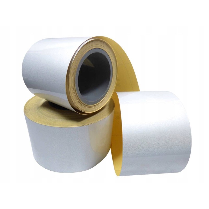 Reflective self-adhesive tape, white, 10 cm