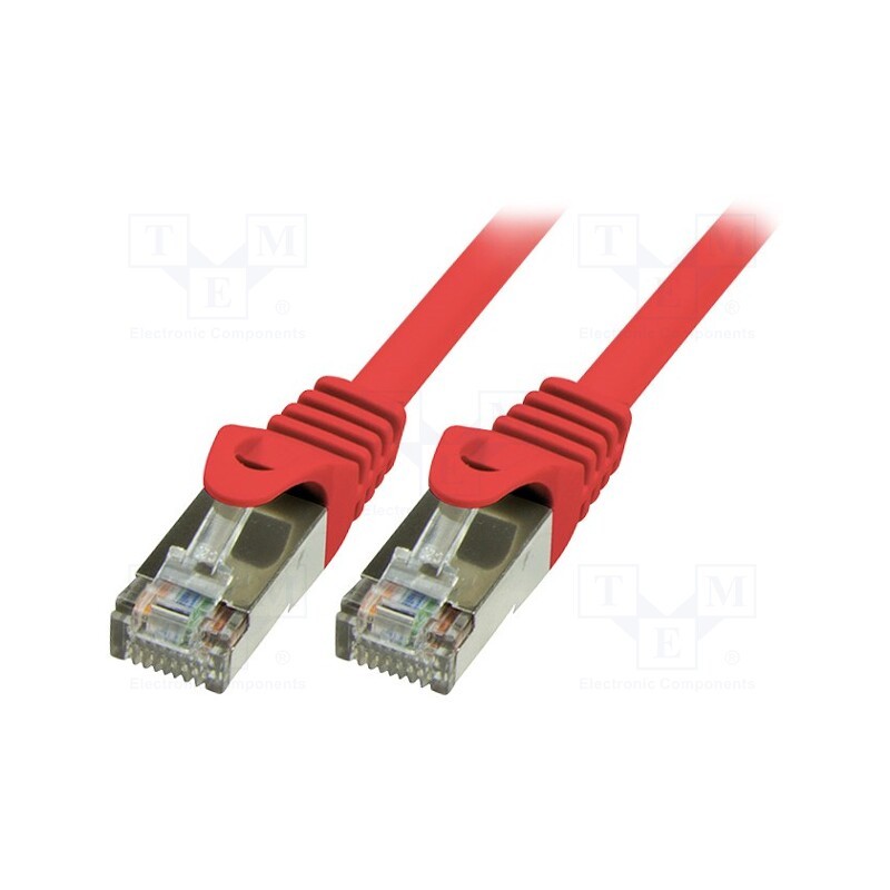 1 pcs x LOGILINK - CP1084S - Patch cord, F/UTP, 5e, stranded, CCA, PVC, red, 7.5m, 26AWG, shielded