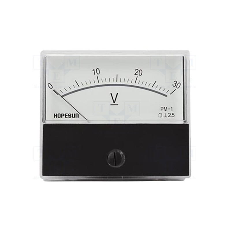 1 pcs x VELLEMAN - AVM7030 - Voltmeter, on panel, 0÷30V, Class: 2.5, 70x60mm