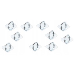 10 x side handle, square trailer, galvanized, h 30 mm side