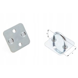 10 x side handle, square trailer, galvanized, h 30 mm side