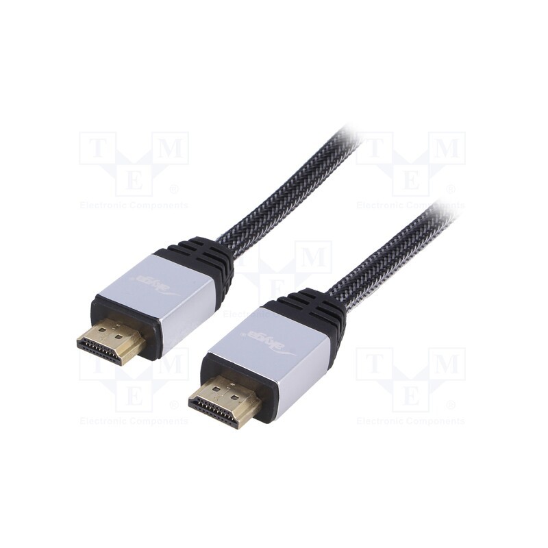 1 pcs x AKYGA - AK-HD-30P - Cable, HDMI 2.0, HDMI plug,both sides, textile, 3m, black