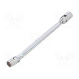 1 pcs x KING TONY - 19101012 - Wrench, socket spanner,with joint, 10mm,12mm, L: 205mm