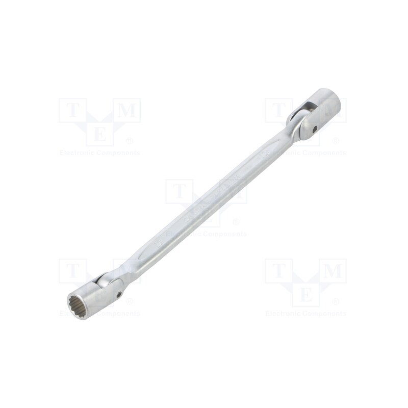 1 pcs x KING TONY - 19101012 - Wrench, socket spanner,with joint, 10mm,12mm, L: 205mm