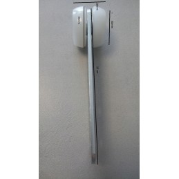 Roll of 75 lt white circular curtain, cut with bearing