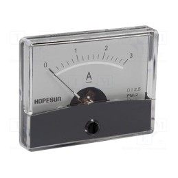 1 pcs x VELLEMAN - AIM603000 - Ammeter, on panel, I DC: 0÷3A, Class: 2.5, 60x47mm