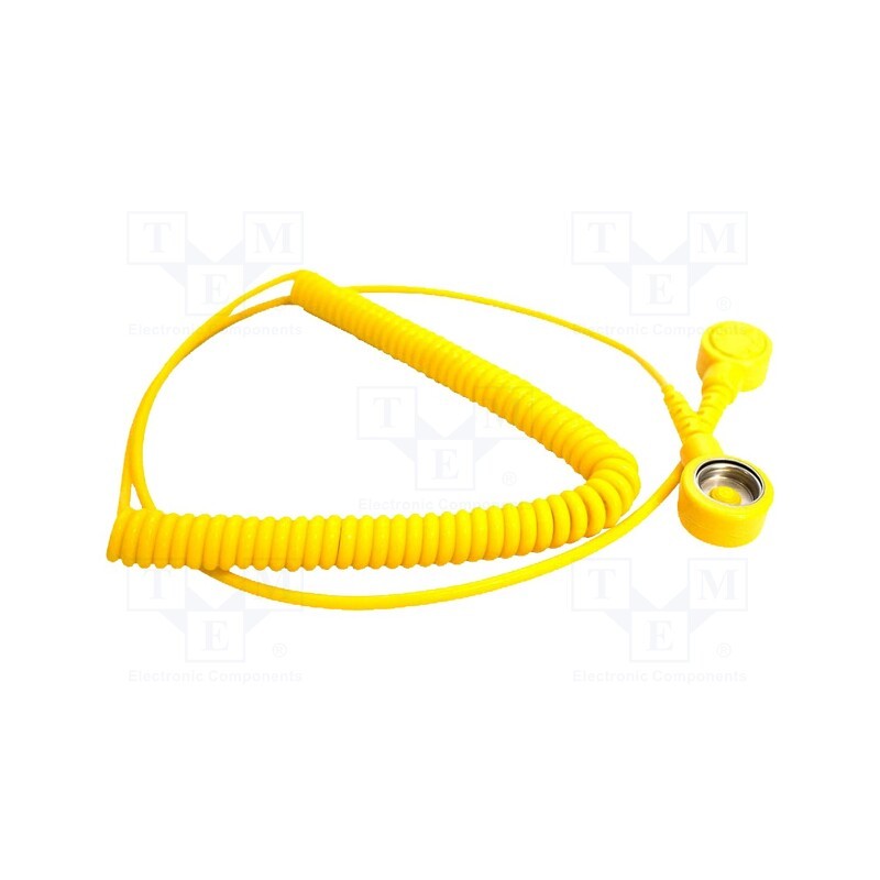 1 pcs x COBA EUROPE - HR000006 - Connection cable, ESD,coiled, yellow, 1MΩ, 1.8m