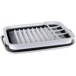 Dish drainer, drying rack, foldable, with tray camp4