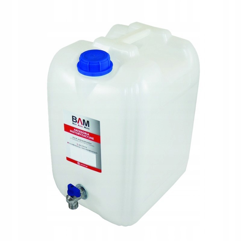 Water bank container with a 20l tap and thread