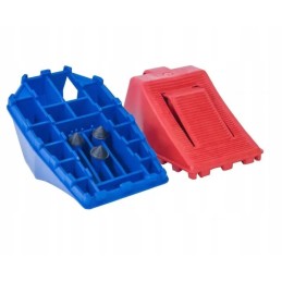 Trailer wheel chock stopper 3 5 t blue