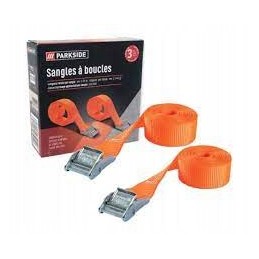 Parkside 2 lashing straps with self-locking buckle, 5 m