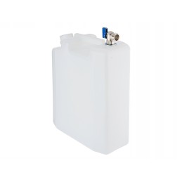 10l water canister with a short metal tap