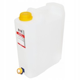 White water container, 20 liters, certified, with a knob