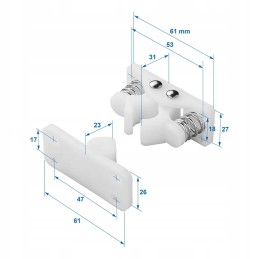 Camper trailer door lock stopper catch