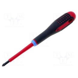 1 pcs x BAHCO - BE-8810S - Screwdriver, insulated, Pozidriv®, PZ1, Blade length: 80mm, 1kVAC