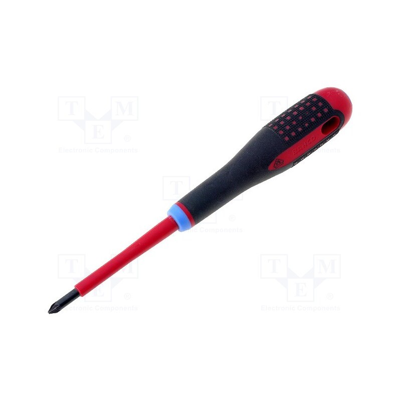 1 pcs x BAHCO - BE-8810S - Screwdriver, insulated, Pozidriv®, PZ1, Blade length: 80mm, 1kVAC