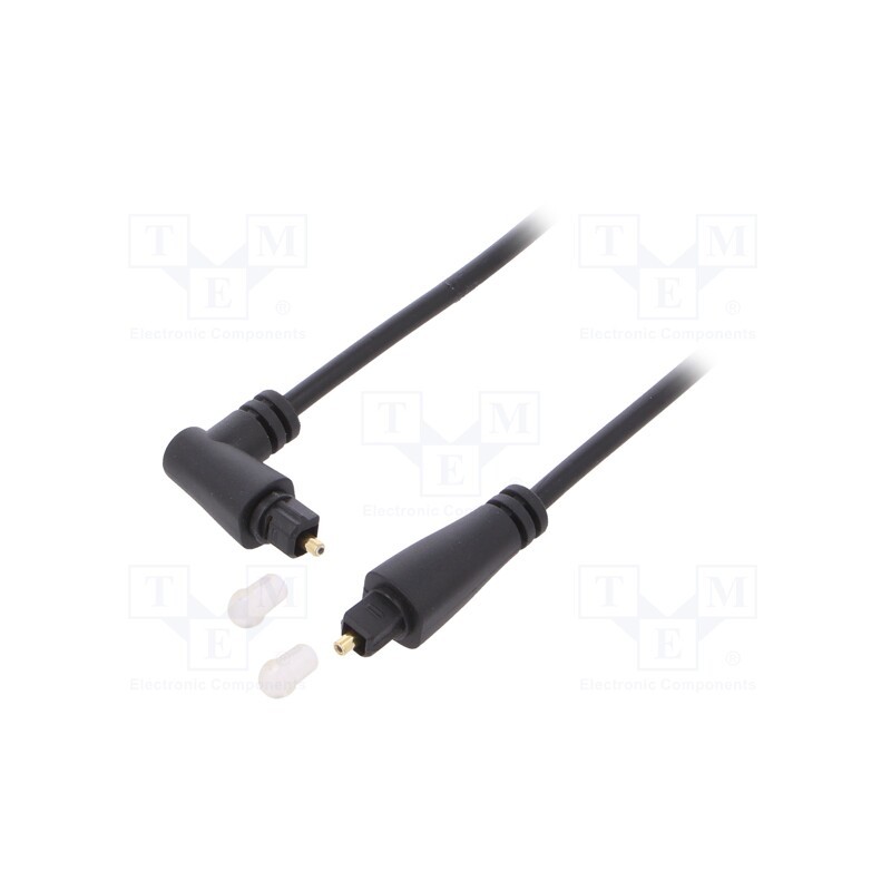 1 pcs x Goobay - 41595 - Cable, Toslink plug,Toslink plug angled, 2m, black, Øout: 4mm