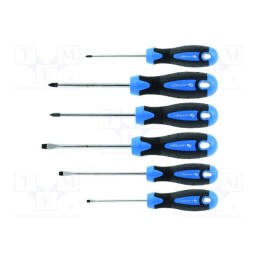 1 set x Hu00d6GERT TECHNIK - HT1S095 - Kit: screwdrivers, Phillips,slot, Features: magnetic, 6pcs.