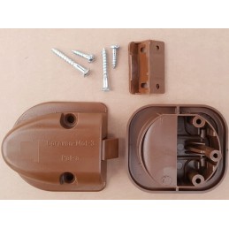Brown camper trailer furniture lock turismuspl