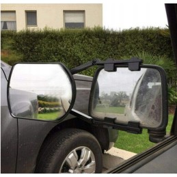 Universal, adjustable side towing mirror for caravans