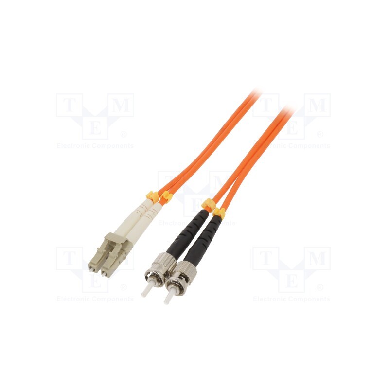 1 pcs x QOLTEC - 54073 - Fiber patch cord, OM2, LC/UPC,ST/UPC, 3m, Optical fiber: 50/125um