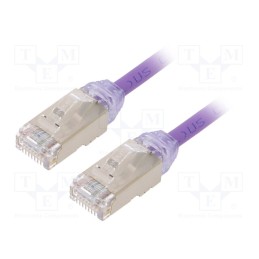 1 pcs x PANDUIT - STP28X0.5MVL - Patch cord, F/UTP,TX6A-28™, 6a, solid, Cu, LSZH, violet, 0.5m, 28AWG
