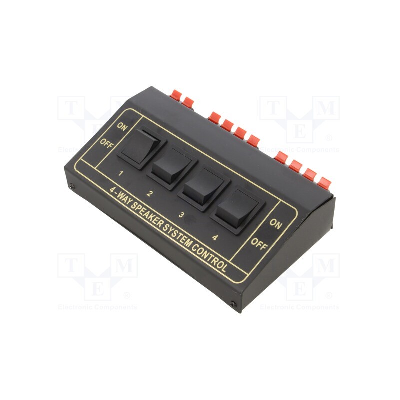 1 pcs x Goobay - 11934 - Speaker selector, Input: spring clamp, Out: spring clamp x2, 8Ω