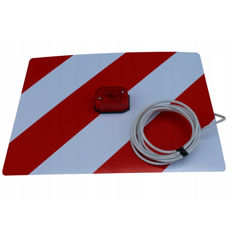 Warning board, dimensions, with lamp, 12 24 V, left