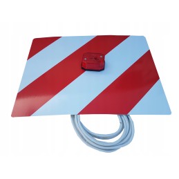 Warning board, dimensions, with lamp, 12 24 V, left