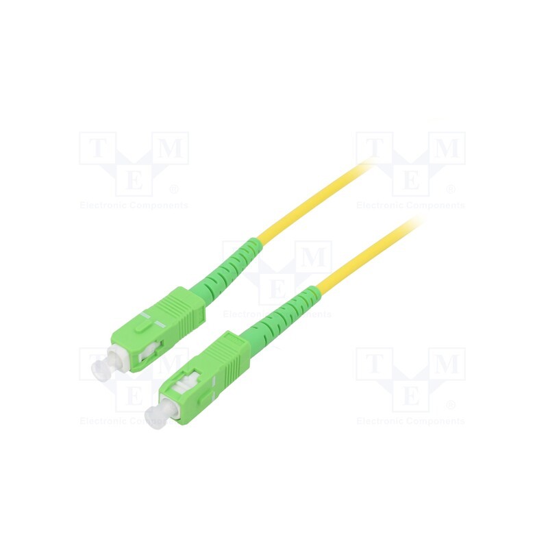 1 pcs x Goobay - 59641 - Fiber patch cord, OS2, SC/APC,both sides, 5m, LSZH, yellow