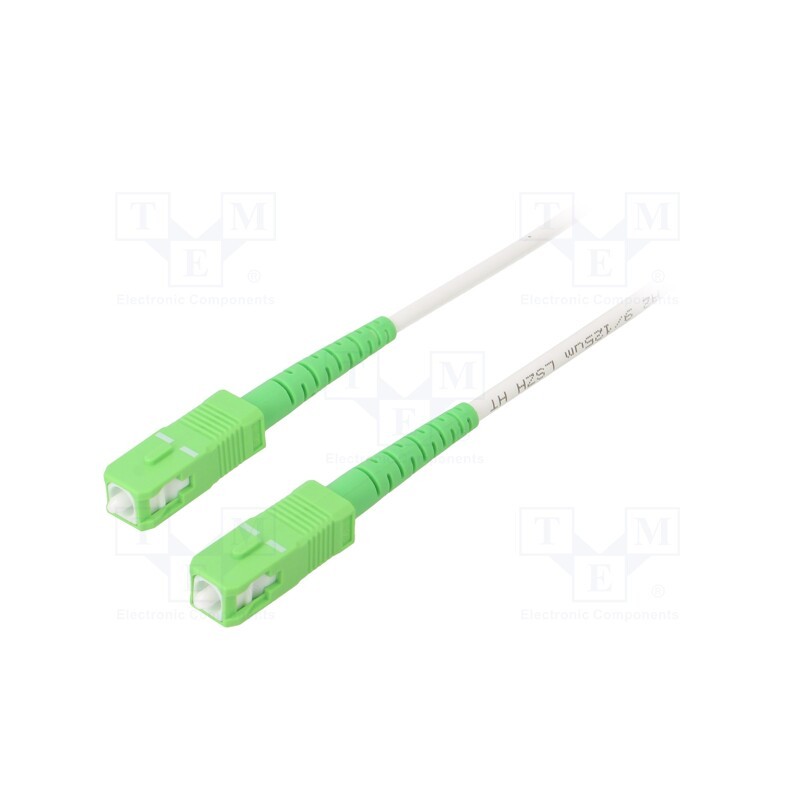 1 pcs x Goobay - 59595 - Fiber patch cord, OS2, SC/APC,both sides, 2m, LSZH, white