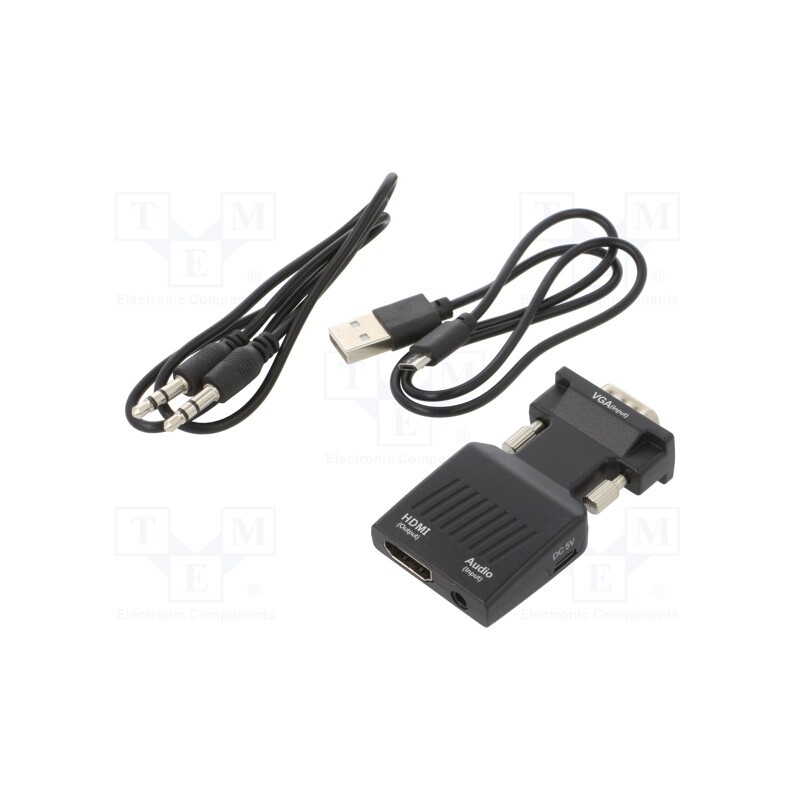 1 pcs x SAVIO - SAVKABELCL-145 - Converter, HDMI 1.4, black, Features: works with FullHD, 1080p