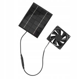 Fan with solar panel for ventilation
