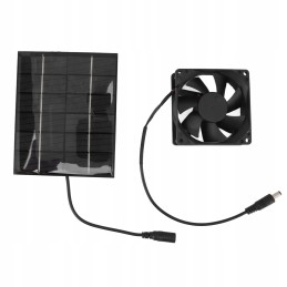 Fan with solar panel for ventilation
