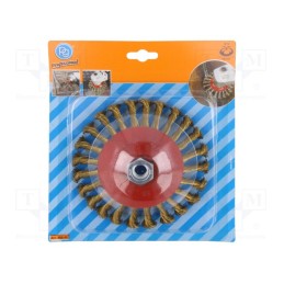 1 pcs x PG PROFESSIONAL - 468.4 - Wheel brush, 150mm, brass, Mounting: screwed fole, Thread: M14