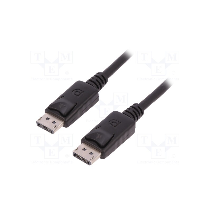 1 pcs x QOLTEC - 50453 - Cable, DisplayPort 1.1, DisplayPort plug,both sides, 2m, black