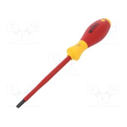 1 pcs x WIHA - 826 - Screwdriver, insulated, slot, 5,5x1,0mm, Blade length: 125mm