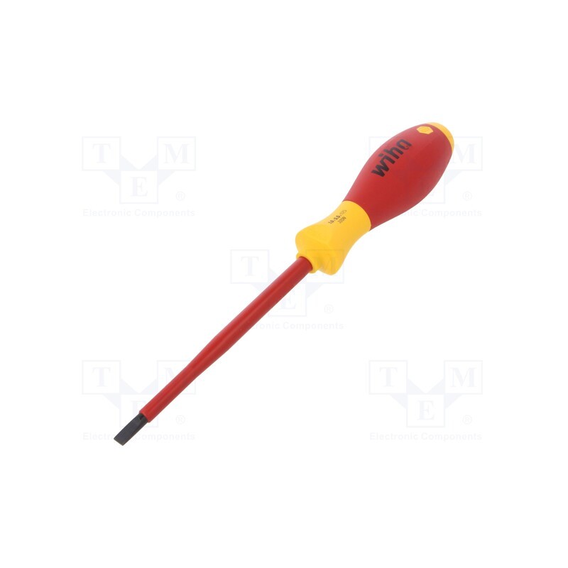 1 pcs x WIHA - 826 - Screwdriver, insulated, slot, 5,5x1,0mm, Blade length: 125mm