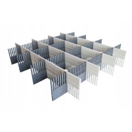 A set of strips for organizing space in a camper drawer