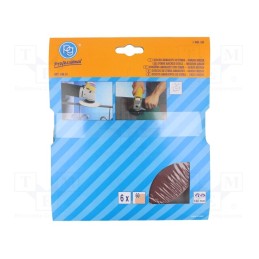 1 pcg x PG PROFESSIONAL - 348.1 - Sanding plate, Granularity: 60, fiber, Ø180mm, 6pcs.